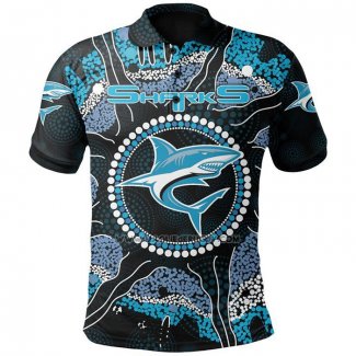 Maglia Polo Cronulla Sutherland Sharks Rugby 2021 Indigeno