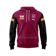 Felpe Con Cappuccio Queensland Maroons Rugby 2024 Rosso Nero