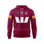 Felpe Con Cappuccio Queensland Maroons Rugby 2024 Rosso