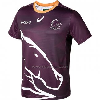 Maglia Brisbane Broncos Rugby 2024 Allenamento