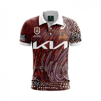 Maglia Polo Brisbane Broncos Rugby 2024 Indigeno