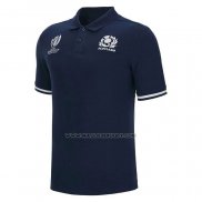 Maglia Polo Scozia Rugby 2023 Blu