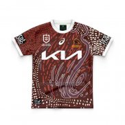 Maglia Bambini Brisbane Broncos Rugby 2024 Indigeno